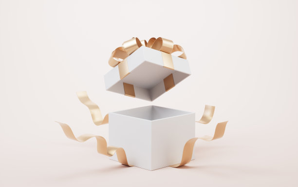 打开礼盒，节日和庆典，3d渲染。图片下载