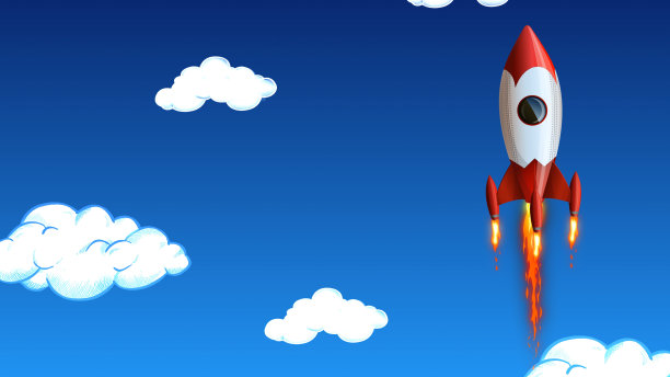 火箭穿过云层图片下载