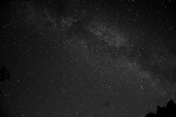 午夜的天空，黑色的星星，银河图片下载