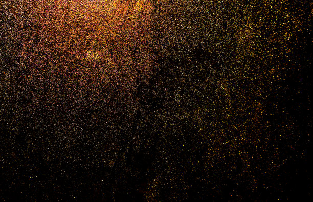 黑色，暗橙色，红棕色，闪亮的抽象背景与空间。闪烁发光的星星效果。比如外太空，夜空，宇宙。生锈，表面粗糙，有纹路。图片下载