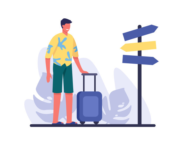 快乐的男性度假者在去度假目的地的路上图片下载