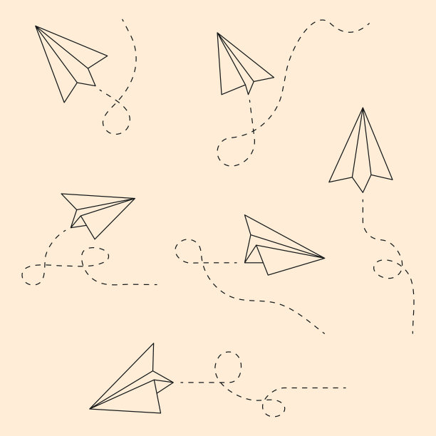 纸平面图标集矢量设计。图片下载