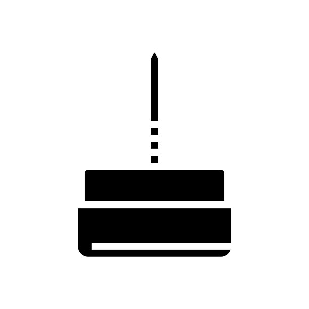 滑翔家具五金配件的字形图标矢量插图图片下载