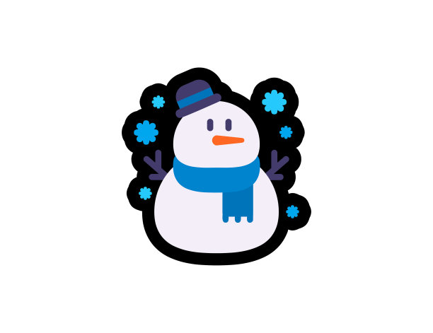 雪人矢量图标上的白色背景。戴着帽子和围巾的雪人。雪人表情插画。孤立的雪人矢量表情符号图片下载