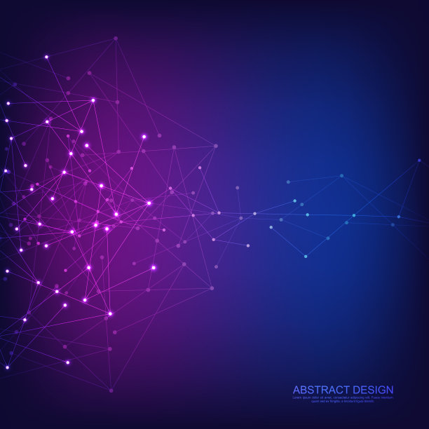 抽象的技术背景与连接点和线。全球网络连接，互联网技术和数字通信概念图片下载