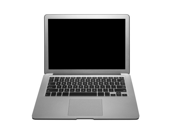 现代笔记本电脑孤立在白色图片下载