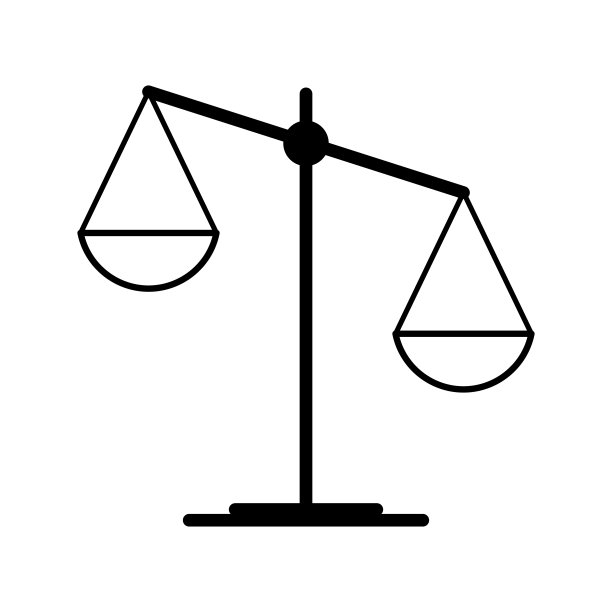 比例相等图标，律师犯罪网站标志，保护平衡隔离矢量插图图片下载