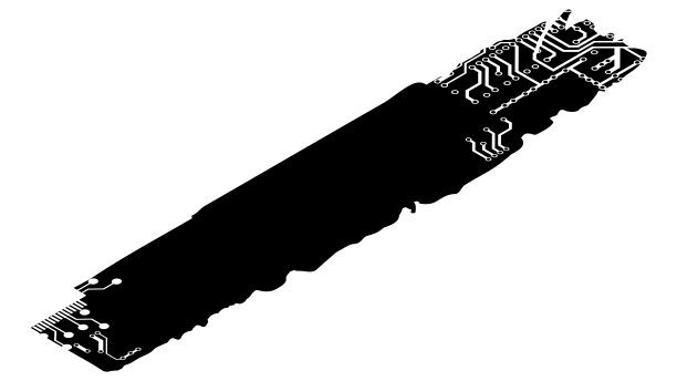 等距矩形设计元素轮廓在技术风格孤立的白色。长技术版与复制空间。图片下载