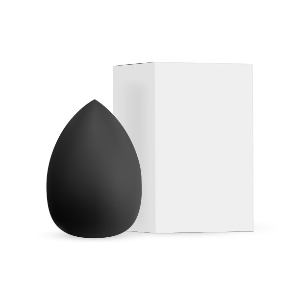 黑色化妆海绵带纸盒图片下载