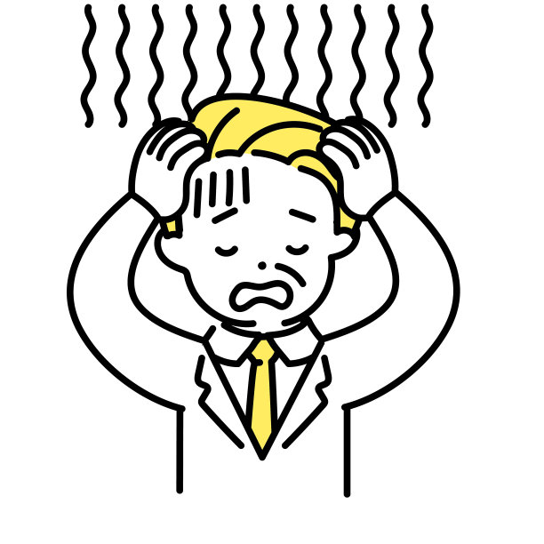 可爱人插画系列_上班族_长者_绝望图片下载