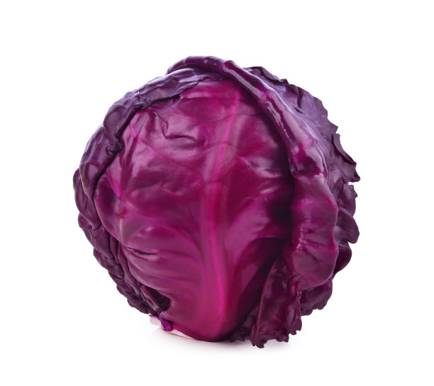 红白菜分离于白色图片下载