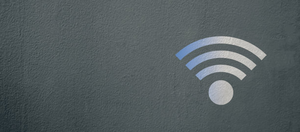 旧水泥墙背景上的Wifi图标图片下载