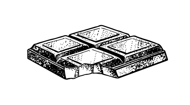 咬过的巧克力条示意图图片下载