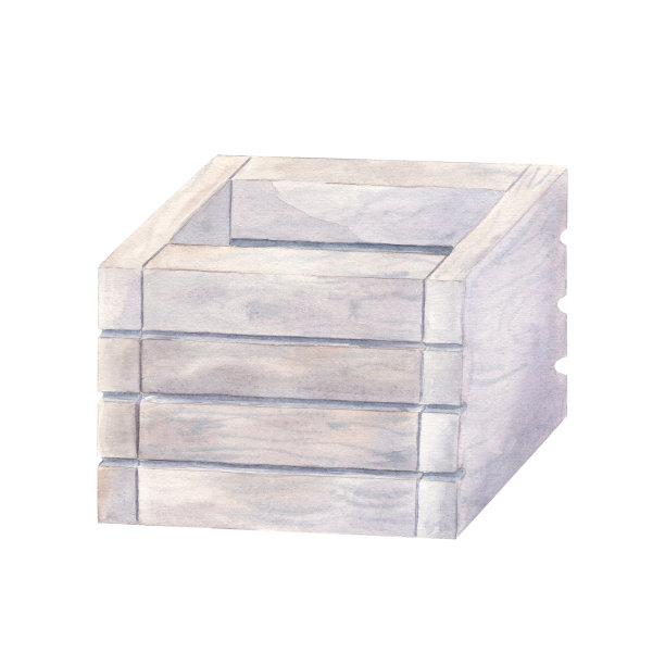 空木花盆种植孤立在白色背景。适用于城市园林、室内植物、室内装饰。用于小册子、宣传单、标签、包装设计的水彩插画。图片下载