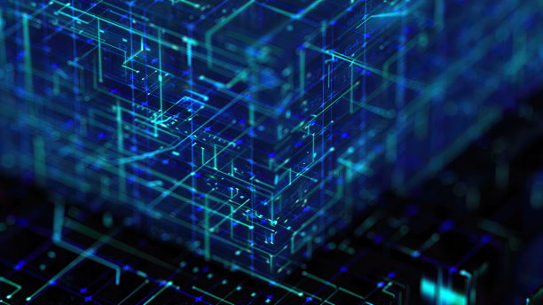 数字立方体，微处理器，网络空间图片下载