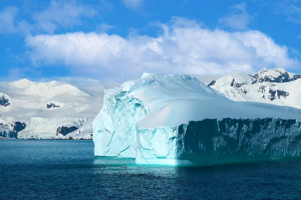 南极冰川，著名的旅游景点图片下载