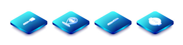 设置等距线烧烤铲，位置烧烤，刀和烧烤图标。向量图片下载