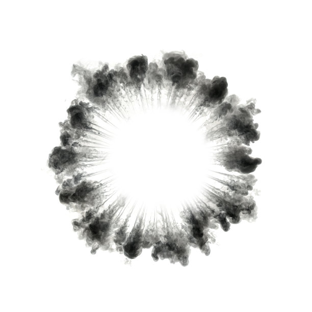 黑色背景上抽象的烟雾。孤立。图片下载