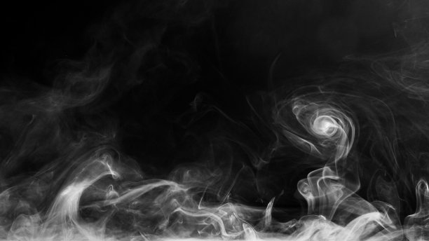 黑色背景上抽象的烟雾图片下载
