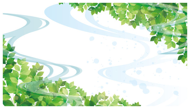 Summer cool Japanese style fresh green background图片下载