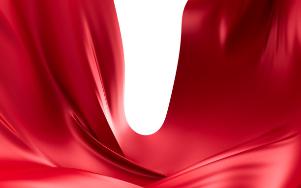 抽象红色面料真丝纹理背景，3d渲染。图片下载