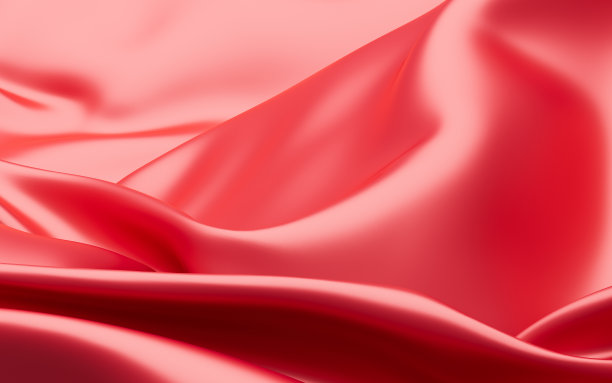 抽象红色面料真丝纹理背景，3d渲染。图片下载