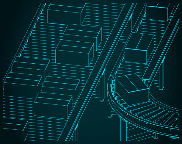 仓库和生产用输送机图片下载