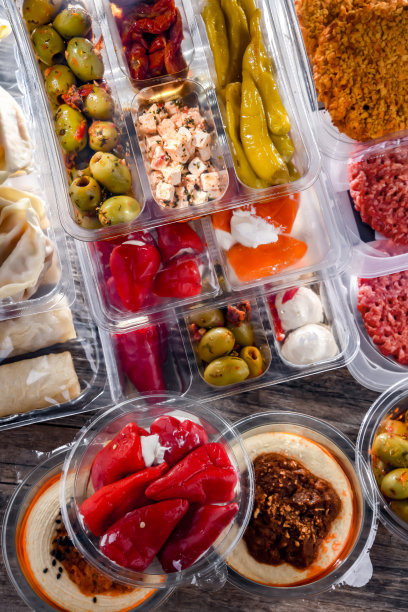 各种塑料盒预包装食品图片下载