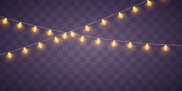 圣诞发光的花环。Led霓虹灯。图片下载