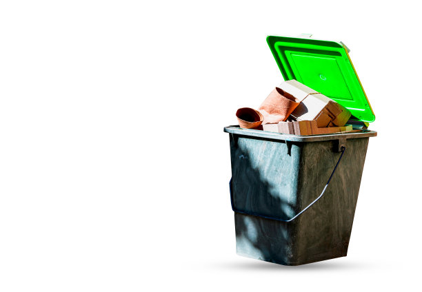 垃圾桶里装满了纸板，可重复使用和回收图片下载