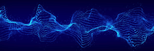 未来动态旋涡数字波。抽象纳米技术流动。科学背景概念。3 d渲染。图片下载