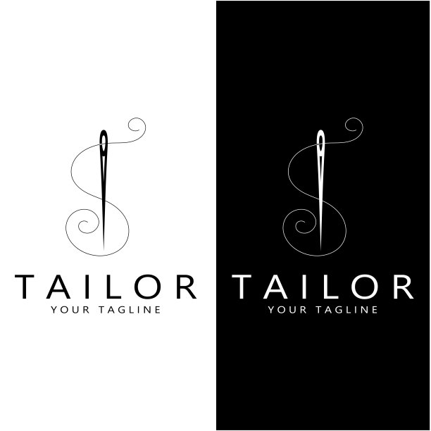 裁缝标志图标插画模板结合了衣服纽扣，线和缝纫机，用于服装产品设计，对流公司，时尚的矢量形式图片下载