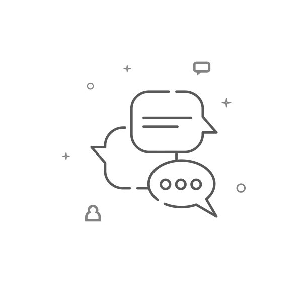 聊天简单的矢量线图标。符号，象形文字，白色背景上孤立的符号。可编辑的中风图片下载