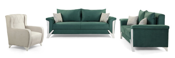 一套沙发和扶手椅，现代家具图片下载