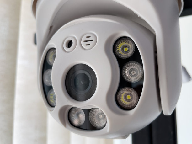 监控摄像头的特写照片。图片下载