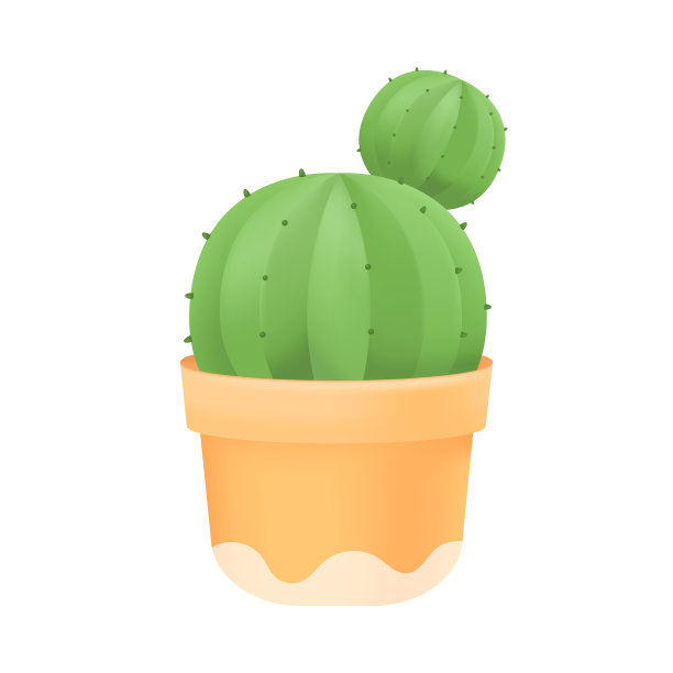 绿色的仙人掌在家里或办公室花园的陶罐图片下载