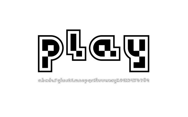 像素字体，时髦的字母表，字母和数字，矢量插图10eps图片下载