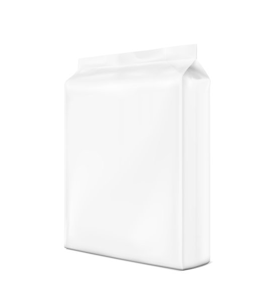 超逼真的垂直袋模型。半侧视图。矢量插图隔离在白色背景上。图片下载