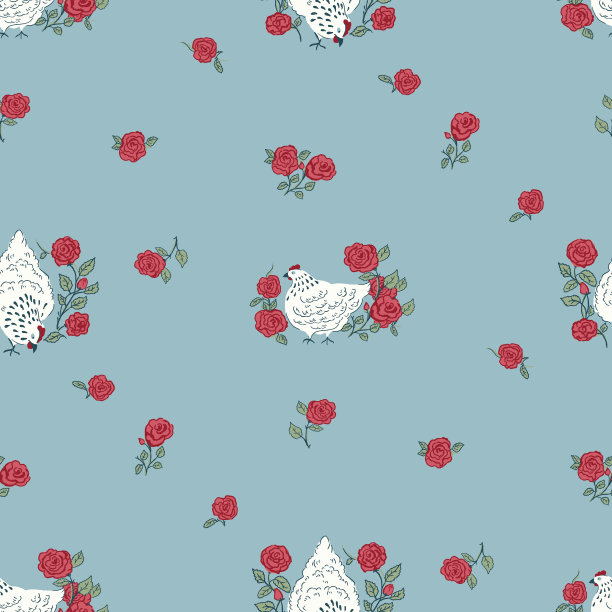 母鸡和玫瑰图片下载