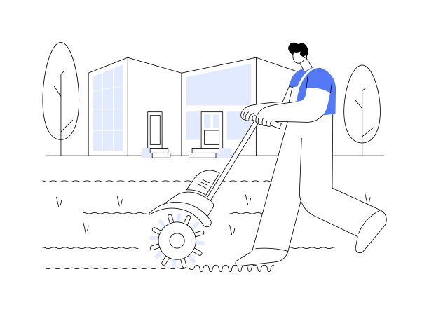 草坪通风抽象概念矢量插图。图片下载