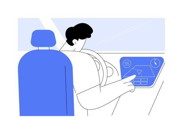 路线信息抽象概念矢量插图。图片下载