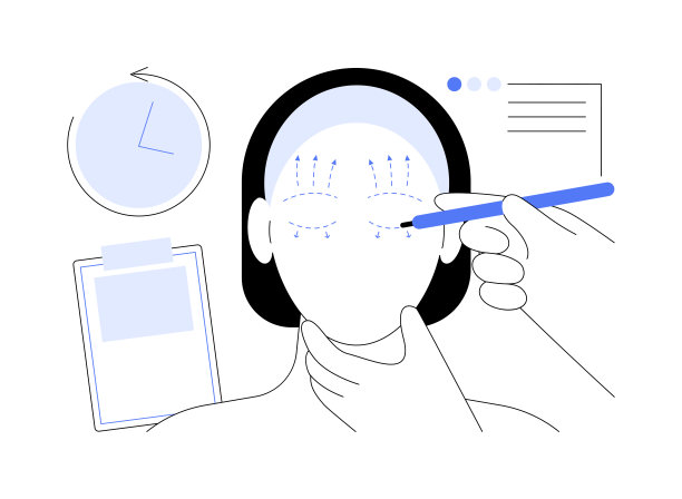 眼睑提升抽象概念矢量插图。图片下载