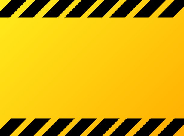 保护带。平面，黄色，阻隔胶带模板。矢量插图。图片下载