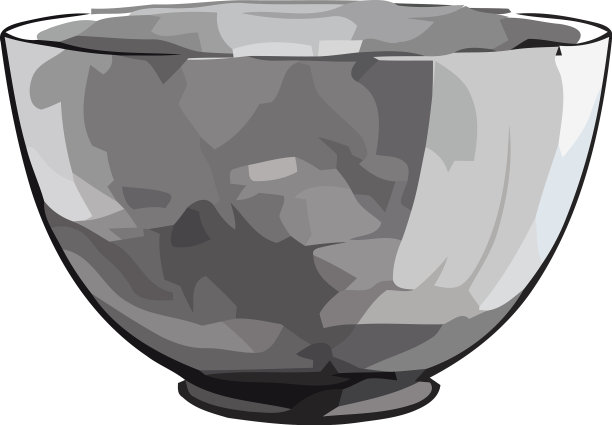 白色背景的空塑料碗图片下载