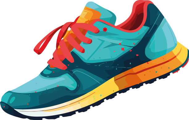 蓝色运动鞋配件图片下载