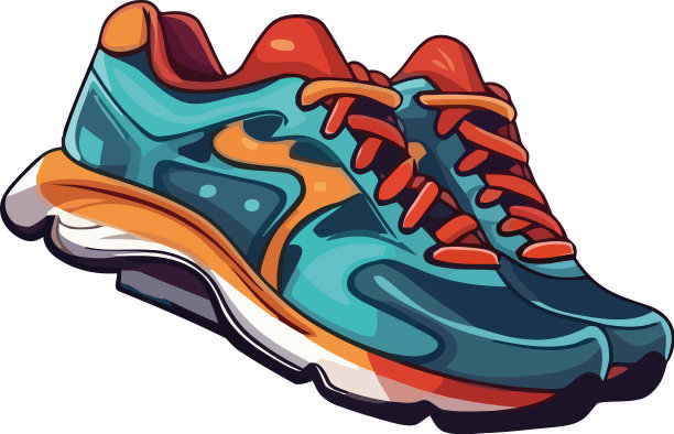 蓝色运动鞋在户外慢跑图片下载