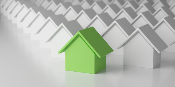 在其他房子中独一无二的房子图片下载