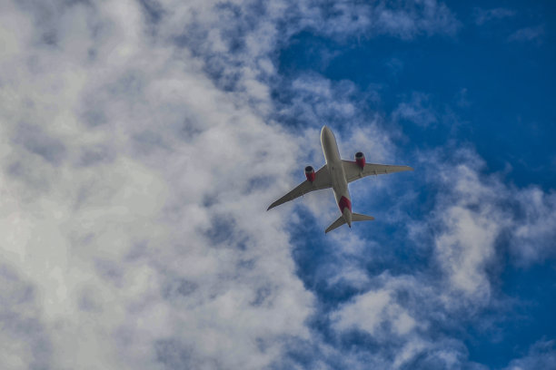 飞机在蓝天翱翔图片下载