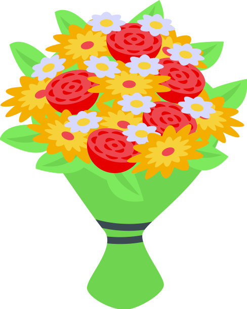 送花图标等距礼物图片下载