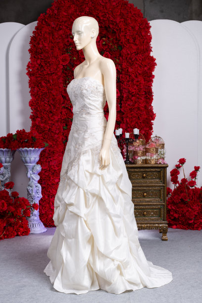 新娘婚纱复古风格的工作室图片下载